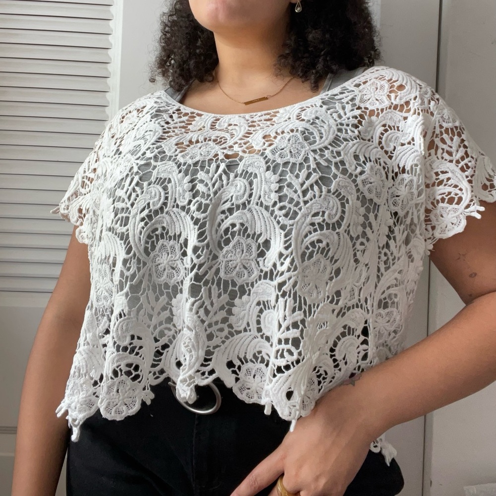 Lace top from Torrid … great over a tank or even over a dress!